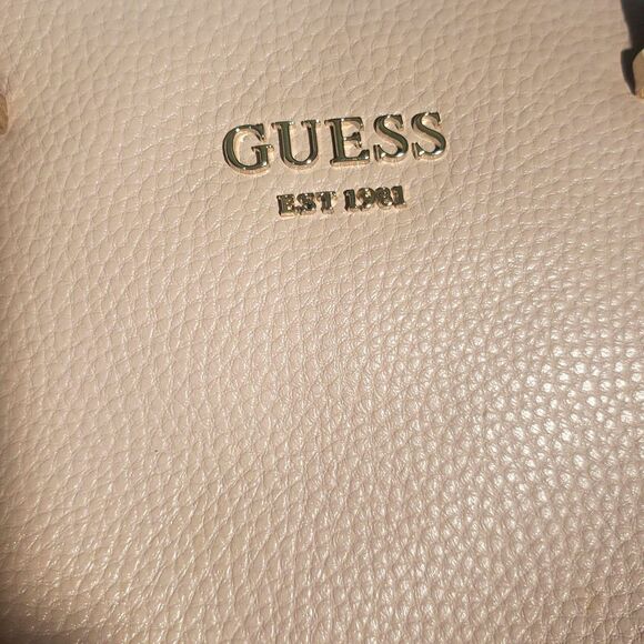 Guess Pink Leather Double Handle Satchel Bag - Picture 3 of 10